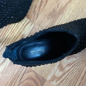 Michael Kors Black jeweled heels. Size 8